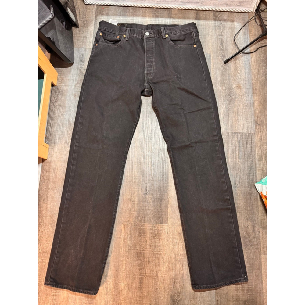 Men's Levi's 501 Black Straight Jeans Waist 36